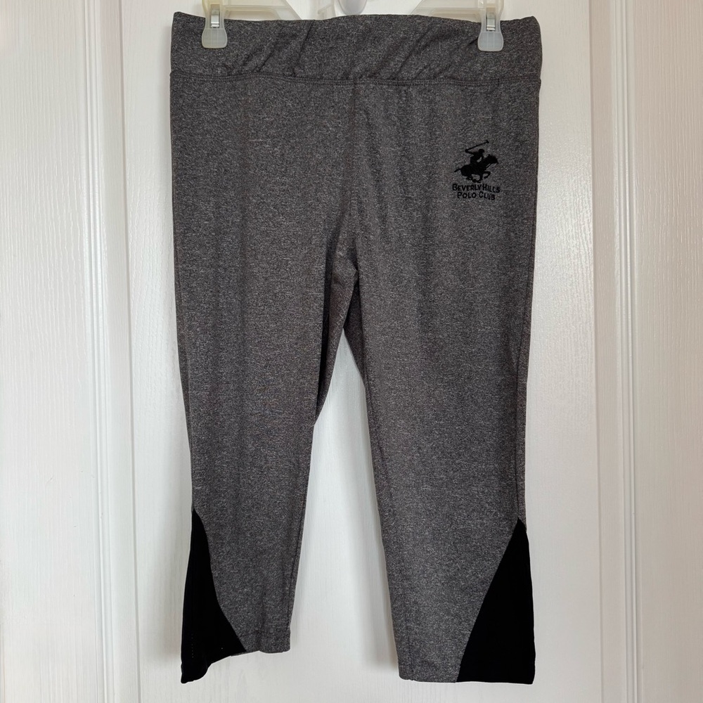 Gray Leggings with Black Accents